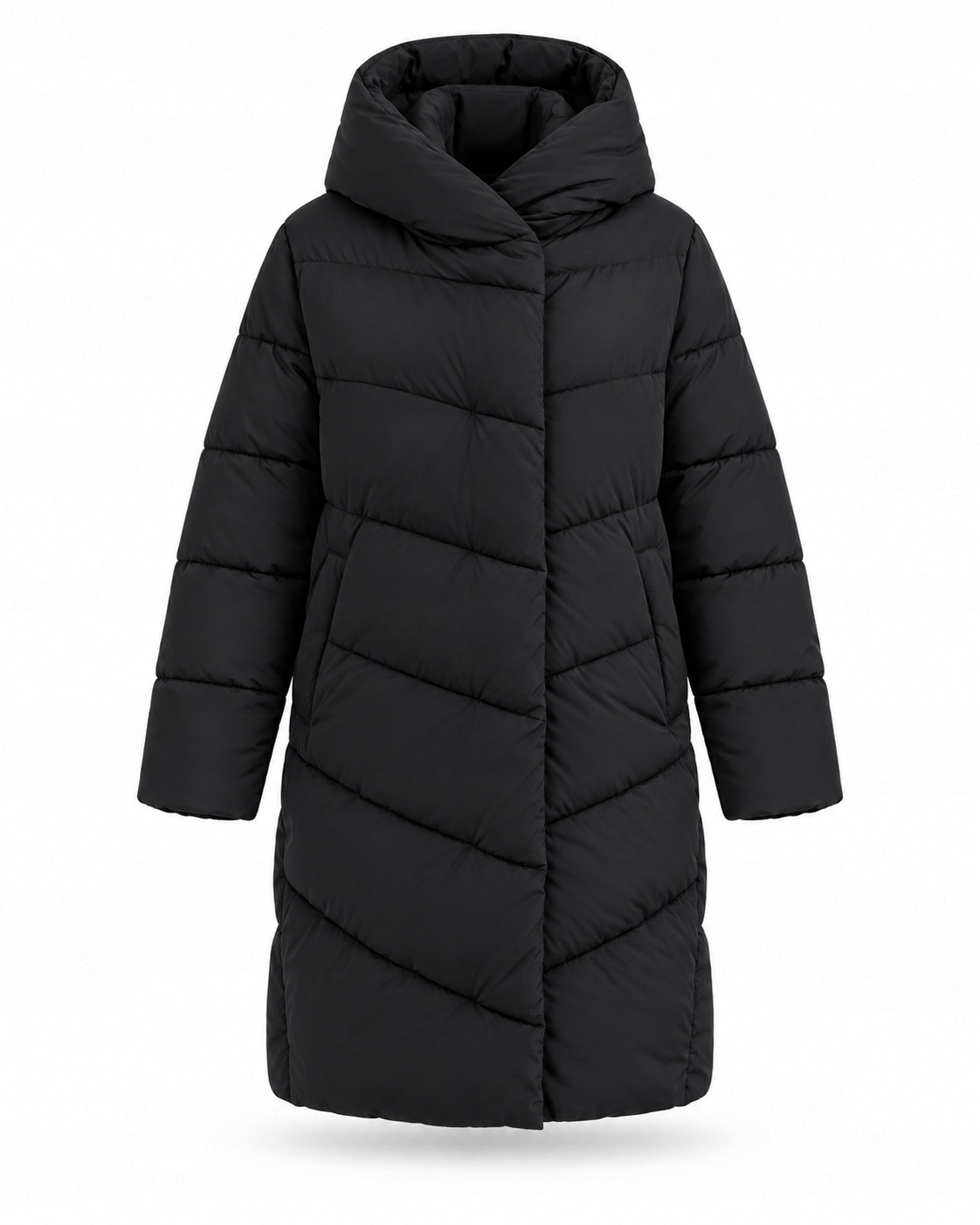 Dámská Prošívaná Teplá Bunda Oversize S Kapucí Moraj L