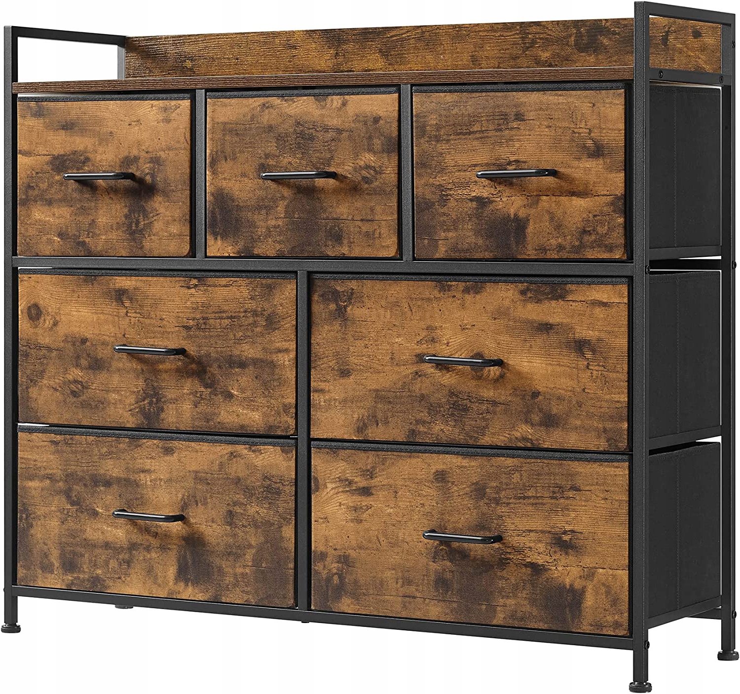 Industriálna komoda do obývačky s 7 zásuvkami 98 cm Loft