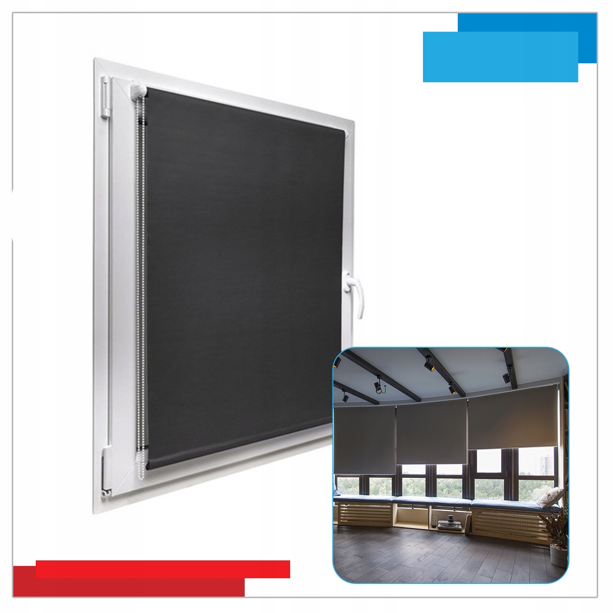 ROLETA TERMO ROLETY ZACIEMNIAJĄCE 100% 80x150 Długość 150 cm