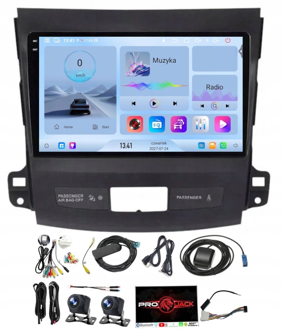 Rádio Navigácia Carplay Gps Android Outlander Peugeot 4007 4GB 64GB Sim