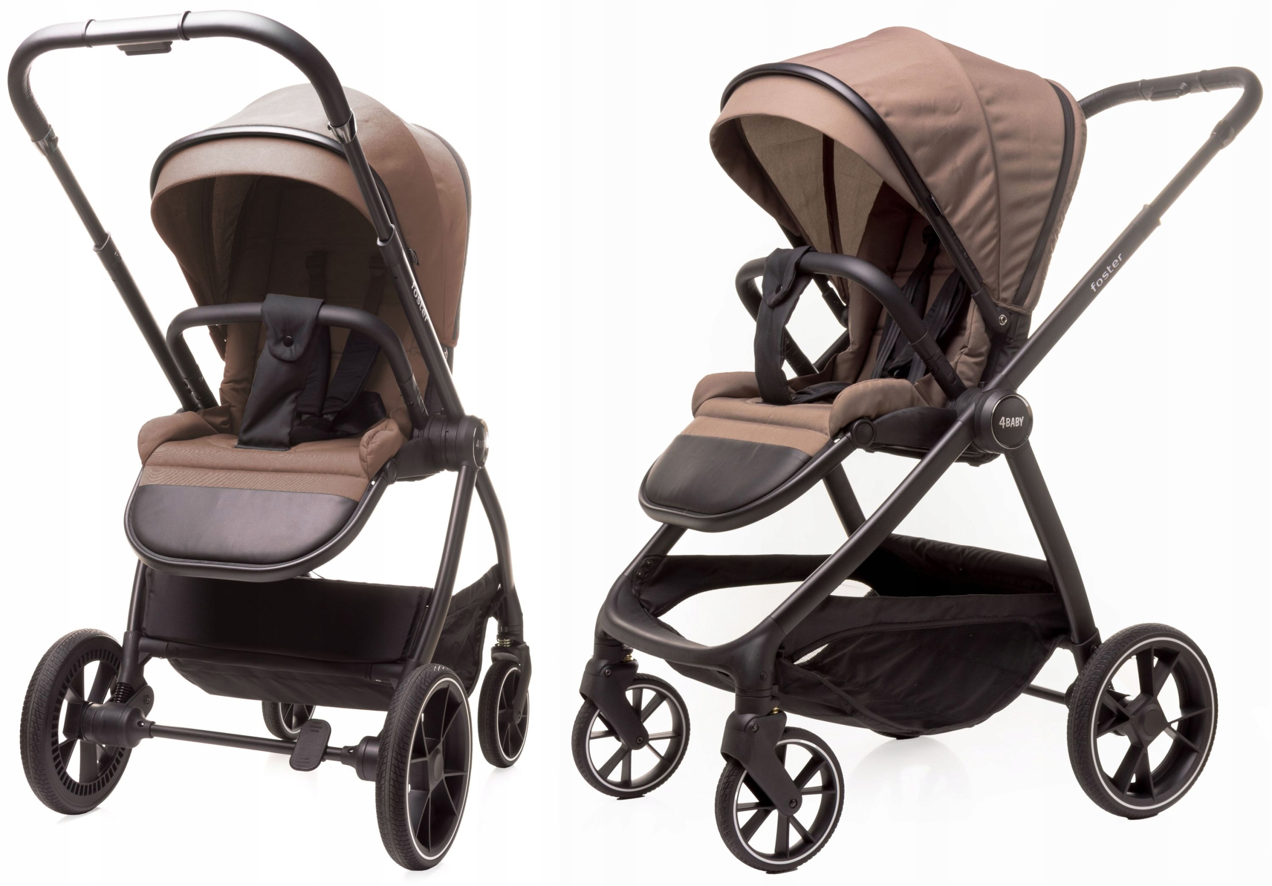 Wózek Spacerowy 4BABY Foster Przekładane Siedzisko Do 22KG Aluminiowy