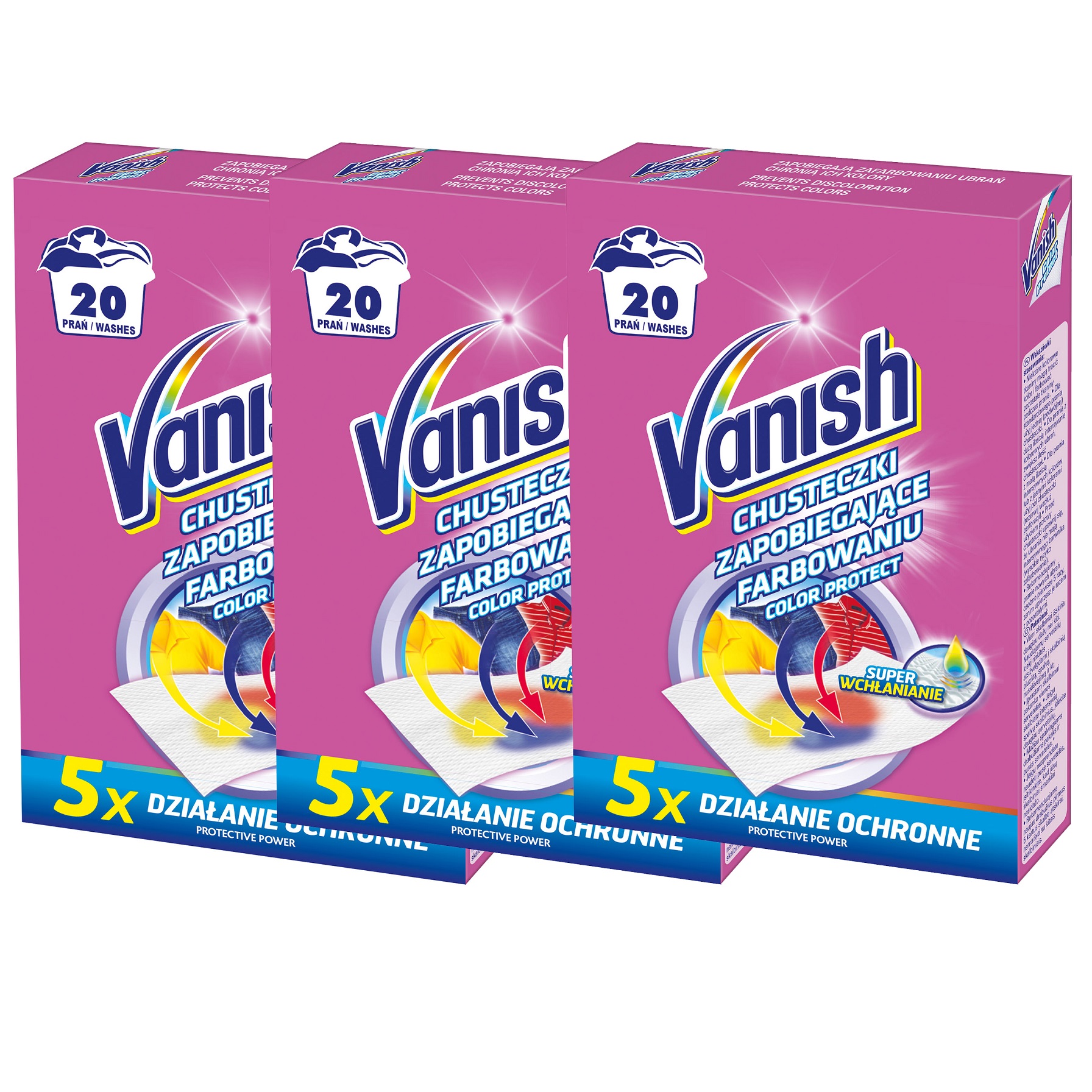 

Vanish Color Protection Chusteczki 60 prań