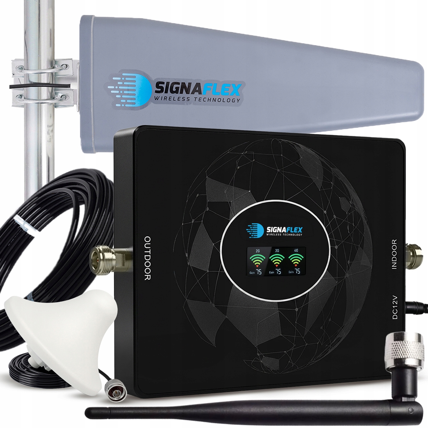 Zosilňovač Signálu Telefónu Gsm 2G Internetu 3G 4G Lte Sada Antény 15 m