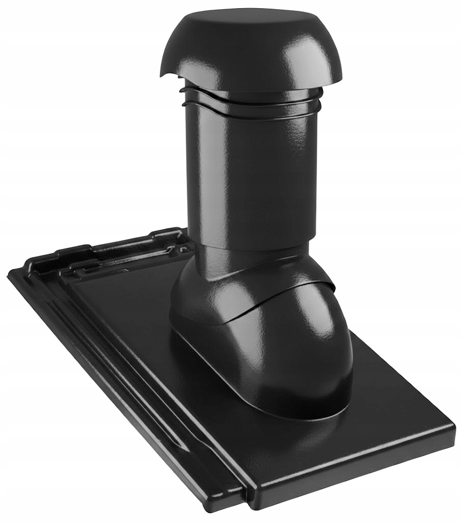Větrací Komín 125 MM Tondach Figaro 11 Planoton Černá Glazura
