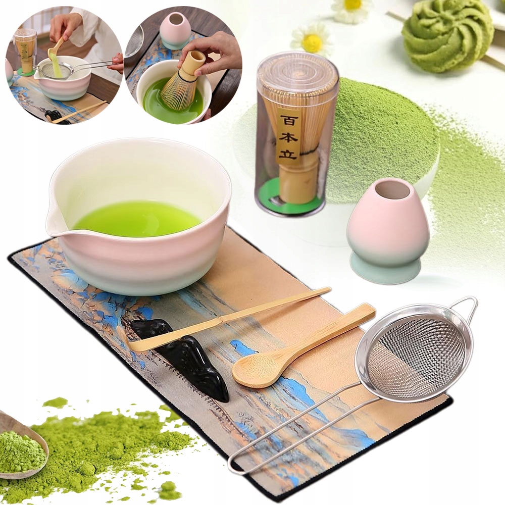 Levně Sada Nástrojů Pro Matchu Japonská Matcha Akcesoria Bambusové Keramické
