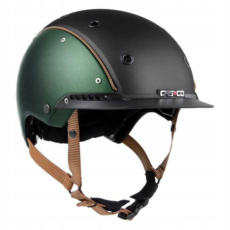 Kask jeździecki Casco Champ-3 regulowany lekki czarny/zielony S 52-56