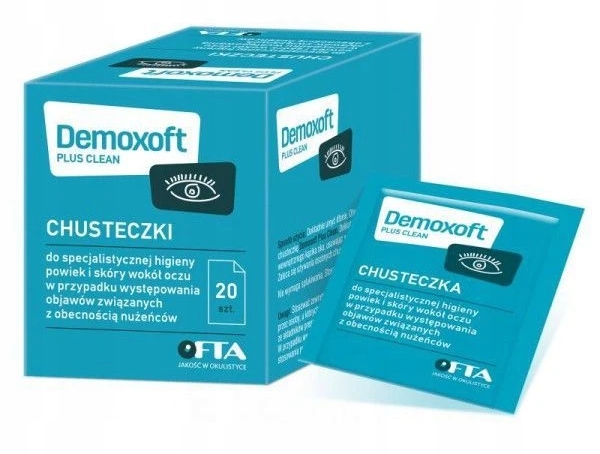 

Demoxoft Plus Clean chusteczki powiek 20 saszetek