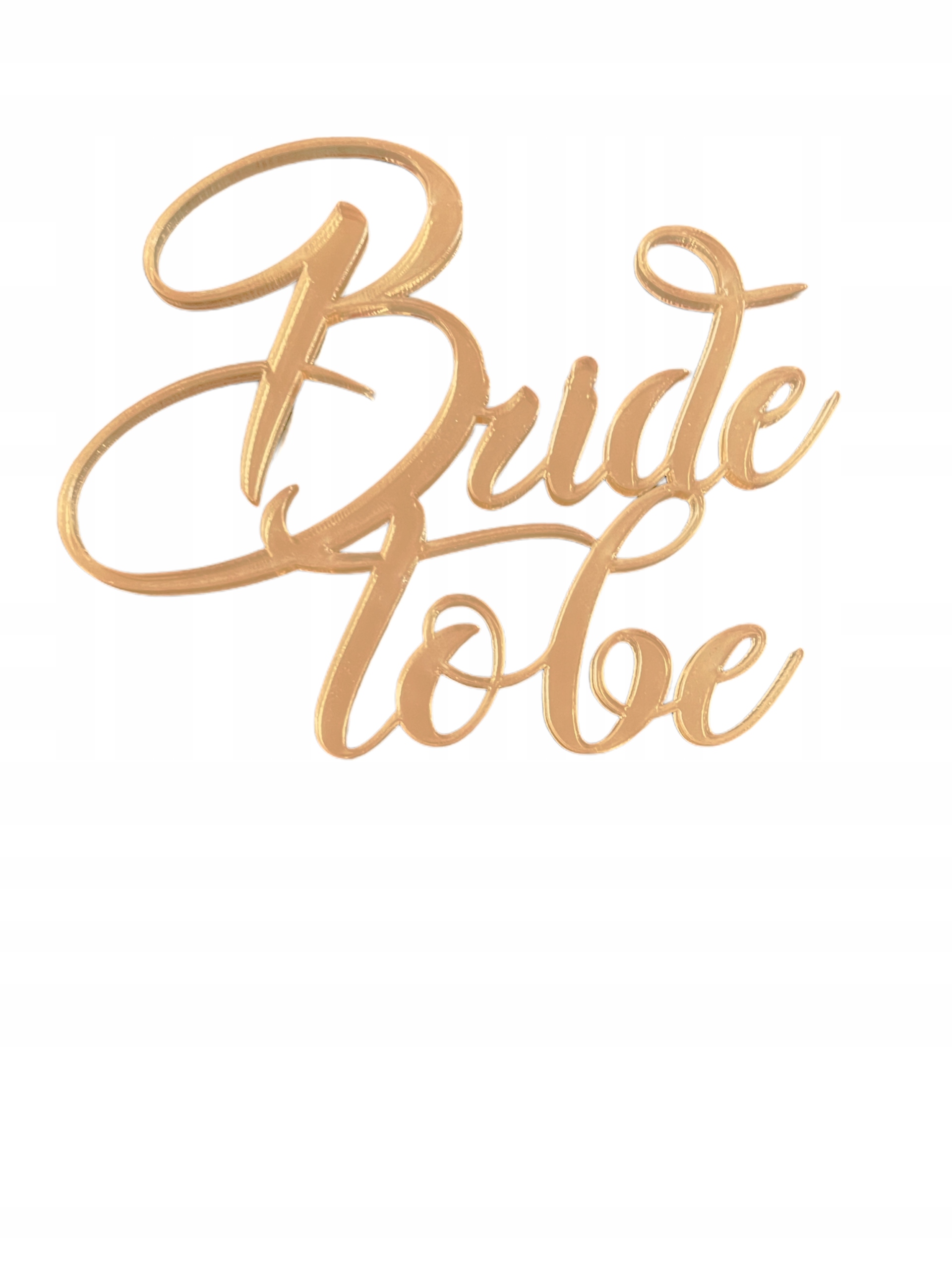 

Topper Na bok tortu bride to be złoty lustro