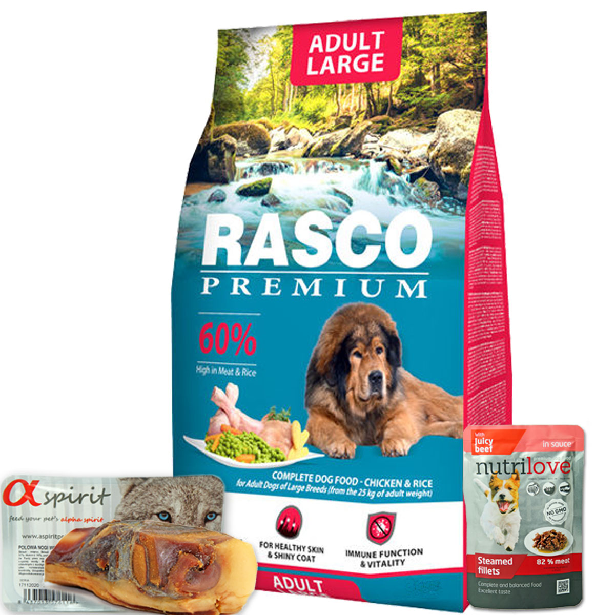 Levně Rasco Premium Adult Large Krmivo Pro Psy Velkých Plemen 15 kg