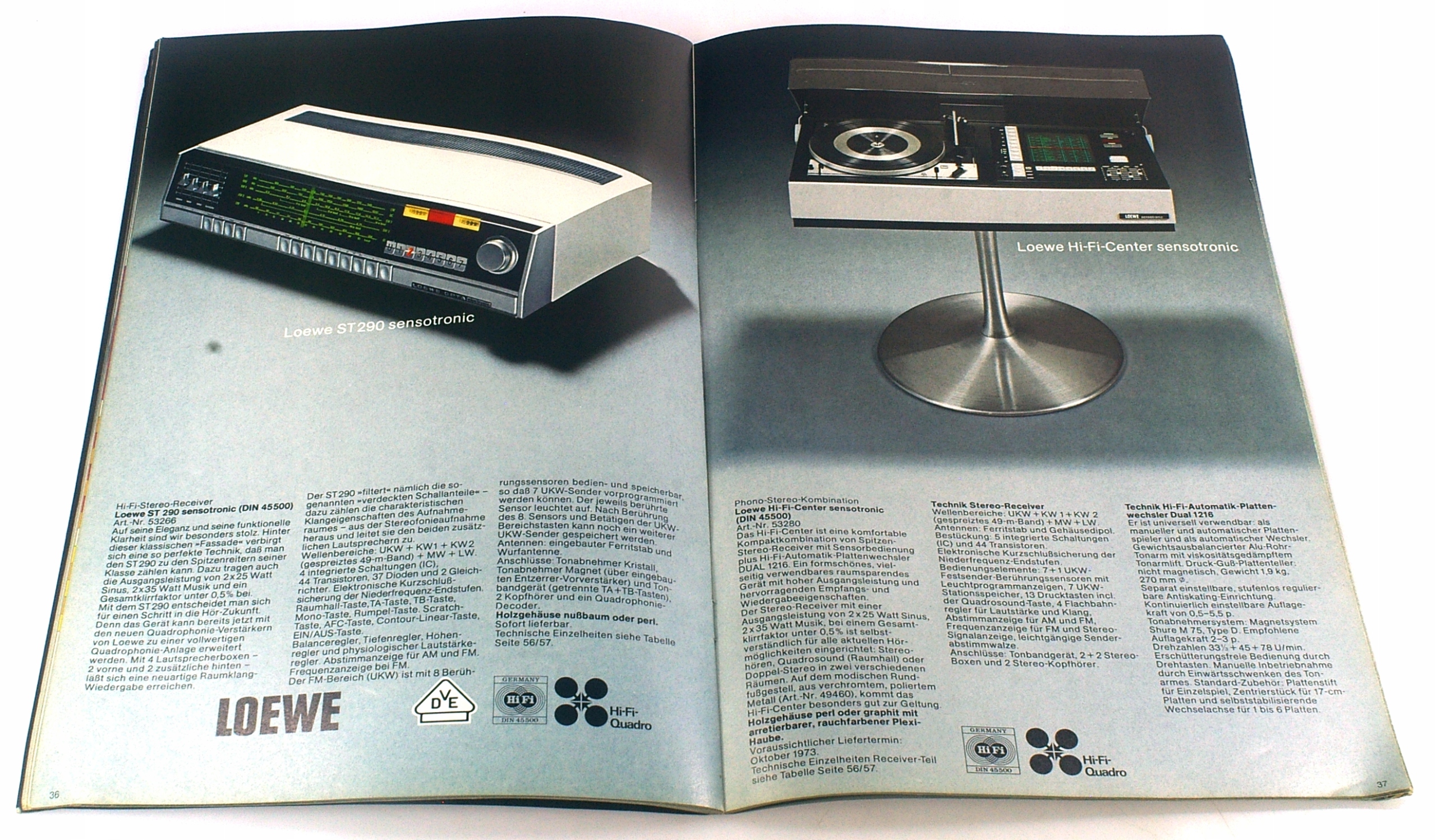 KATALOG LOEWE PRASENTATION 1973 Typ publikacji informator