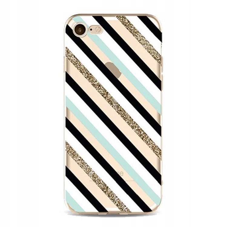 

Etui case na telefon iPHONE 5/5s brokatowe paski