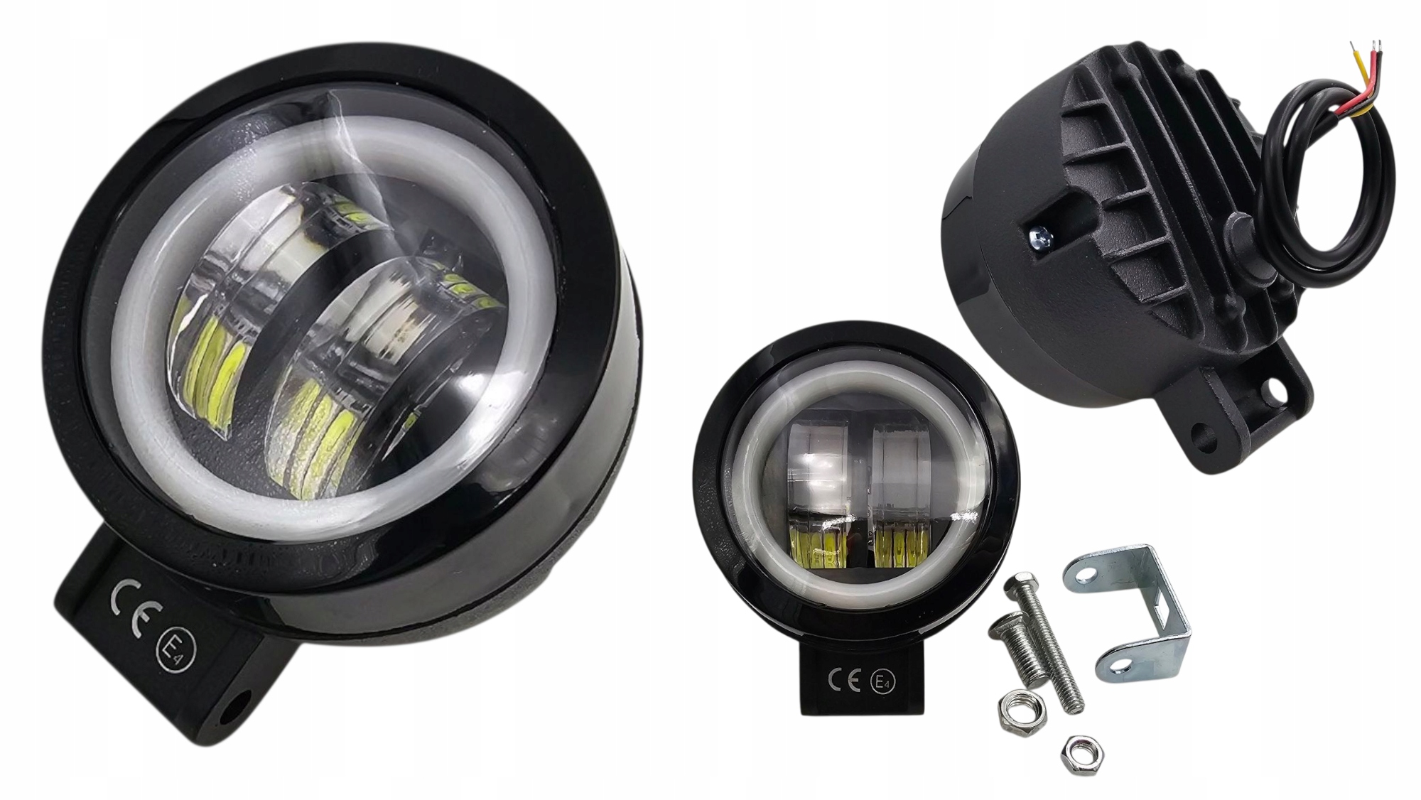 Halogenová Lampa Světlomet Quad Motocykl Denní Led Ring Motor 20W
