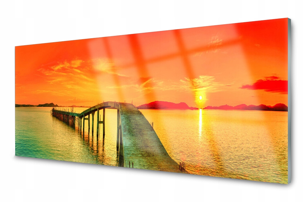 

Panel szklany do kuchni Dekor Most Morze 125x50