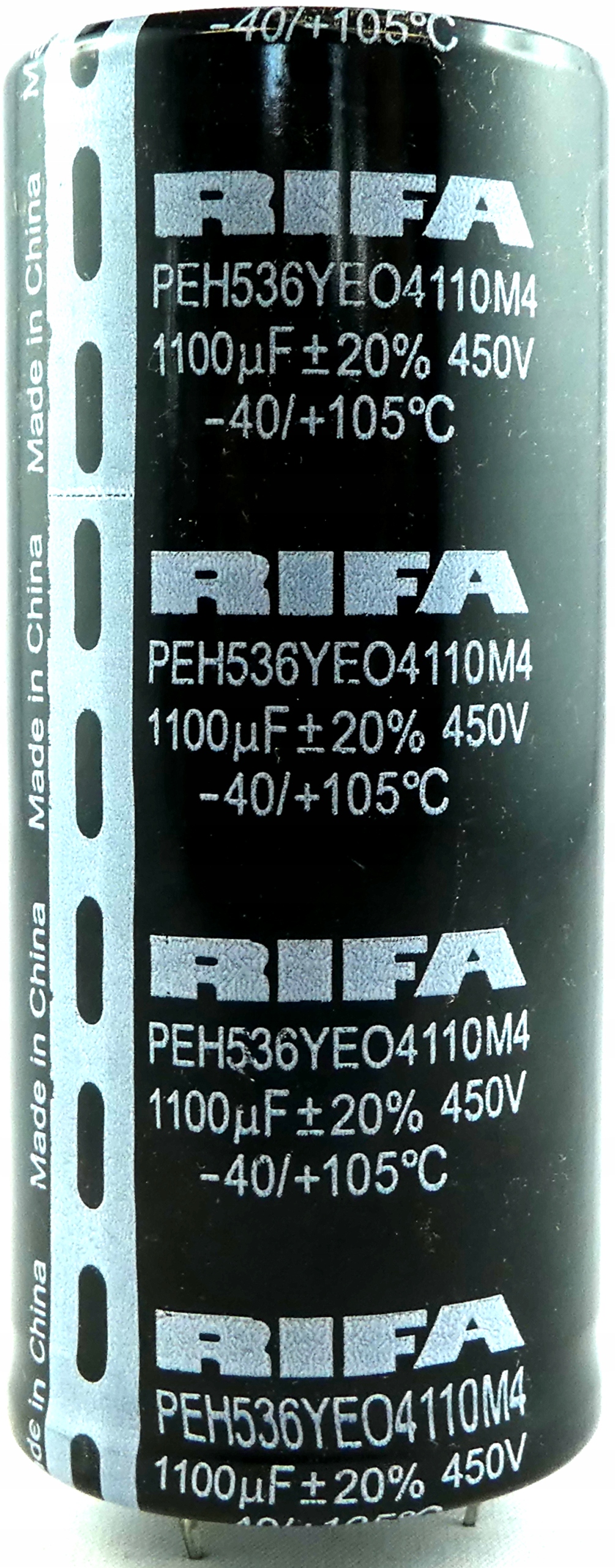 

Rifa 1100uF 1,1mF 20% 450V DC Elektrolit 4PIN