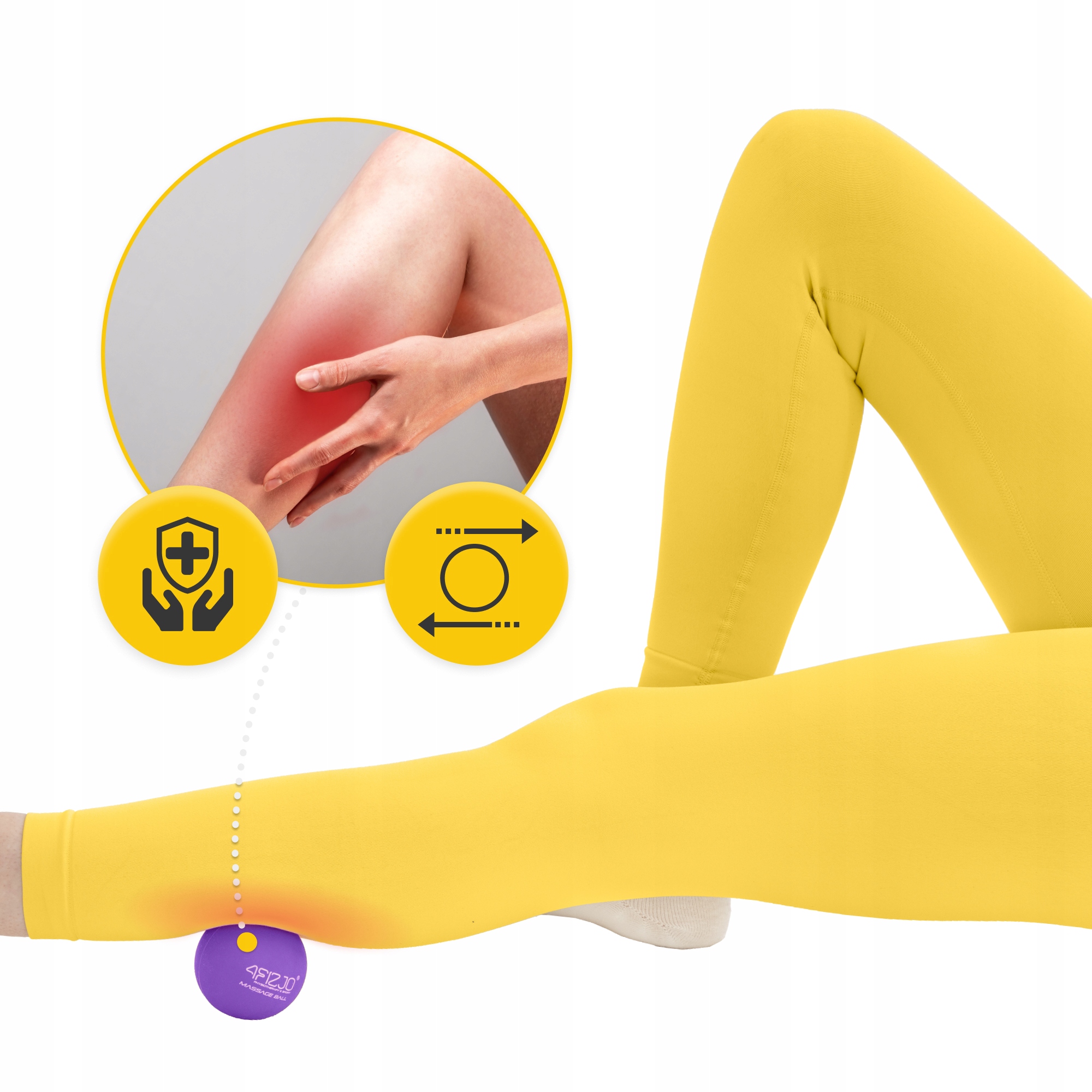 PIŁKA DO MASAŻU REHABILITACYJNA PIŁECZKA LACROSSE TWARDA MASSAGE BALL Twardość twarde