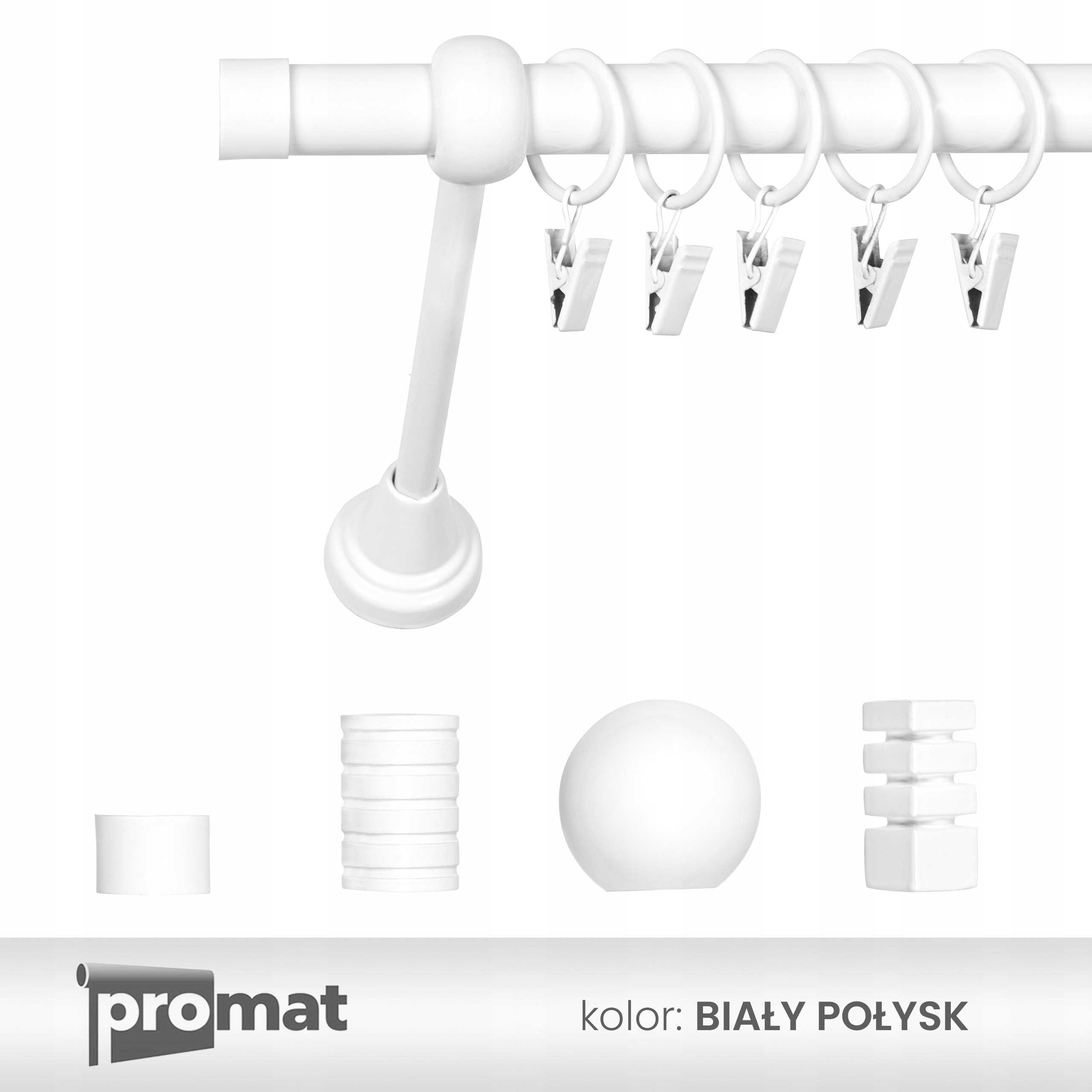 KARNISZ POJEDYNCZY FI 19 mm 200 CM LUX Z ŻABKAMI Rodzaj karnisza pojedynczy