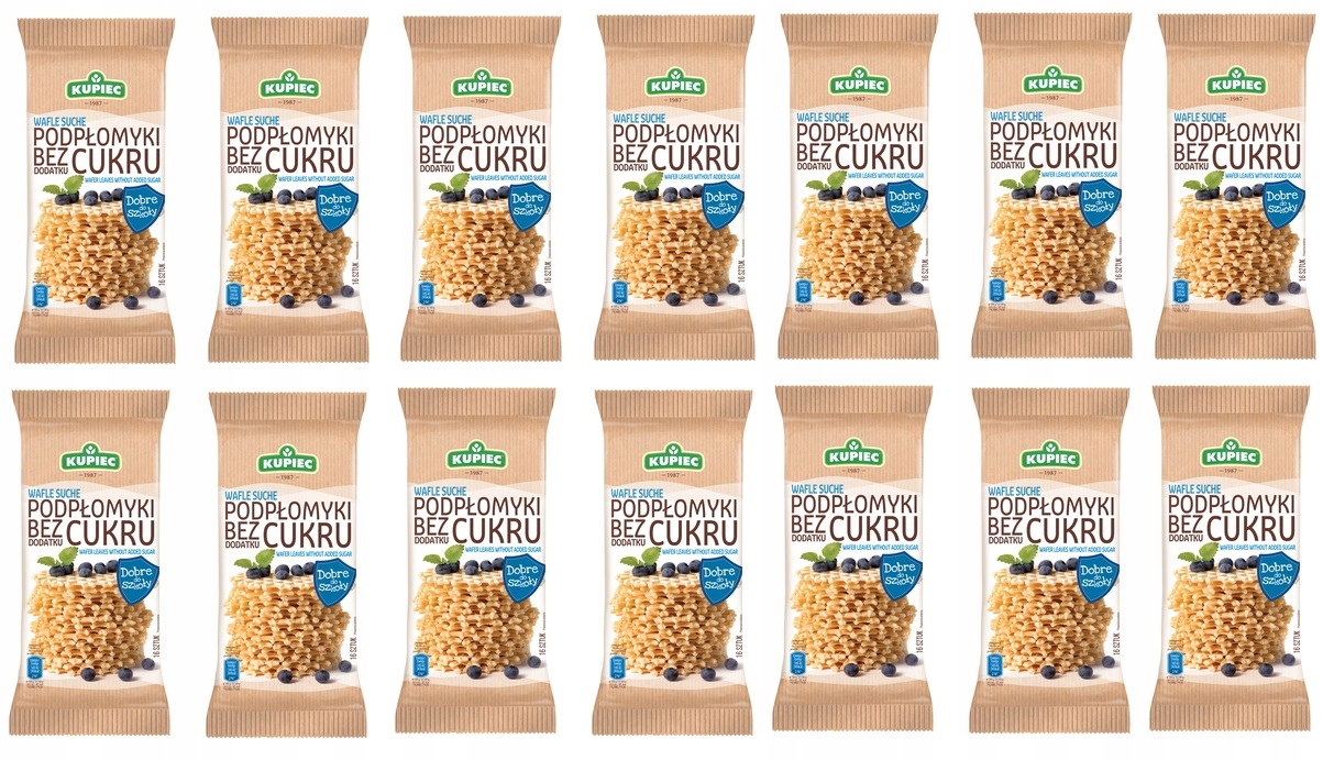 14x 140g Kupiec Podpłomyki bez cukru wafle Karton