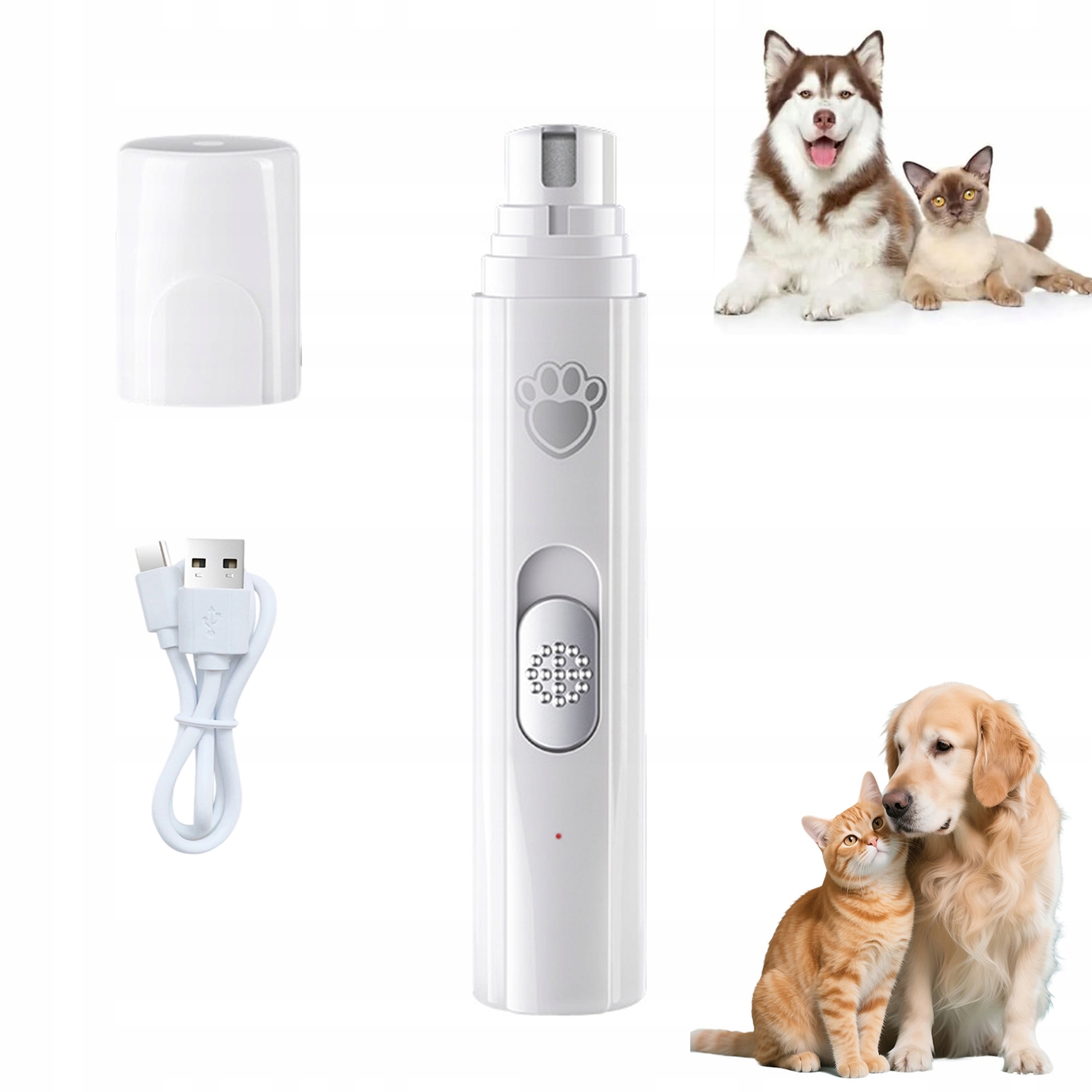 Levně Elektrický Pilník Rychlé Nabíjení Pilník Na Drápky Pro Psy A Kočky Dlouhá Výdrž Baterie Péče O Drápky