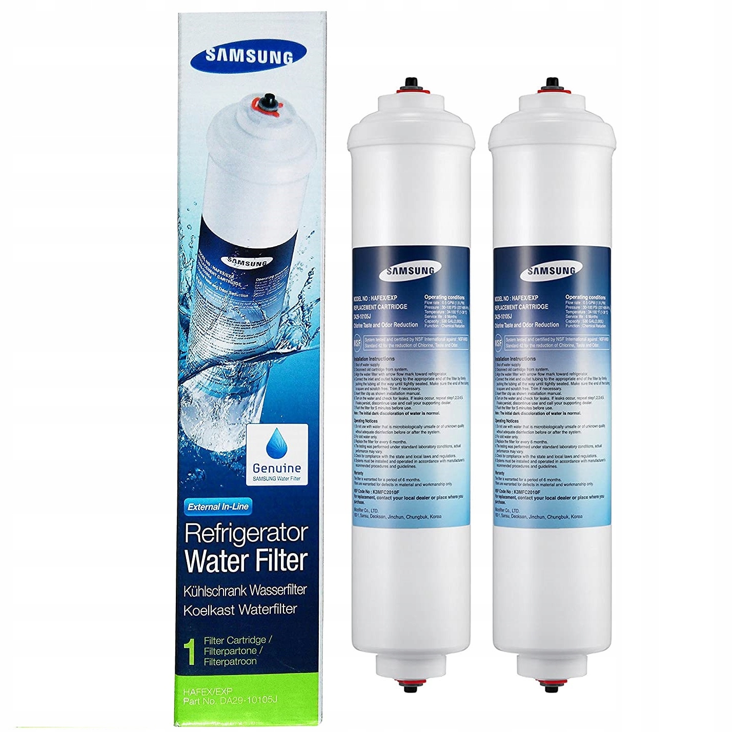 2x Filtr vody do chladničky Samsung DA29-10105J Hafex