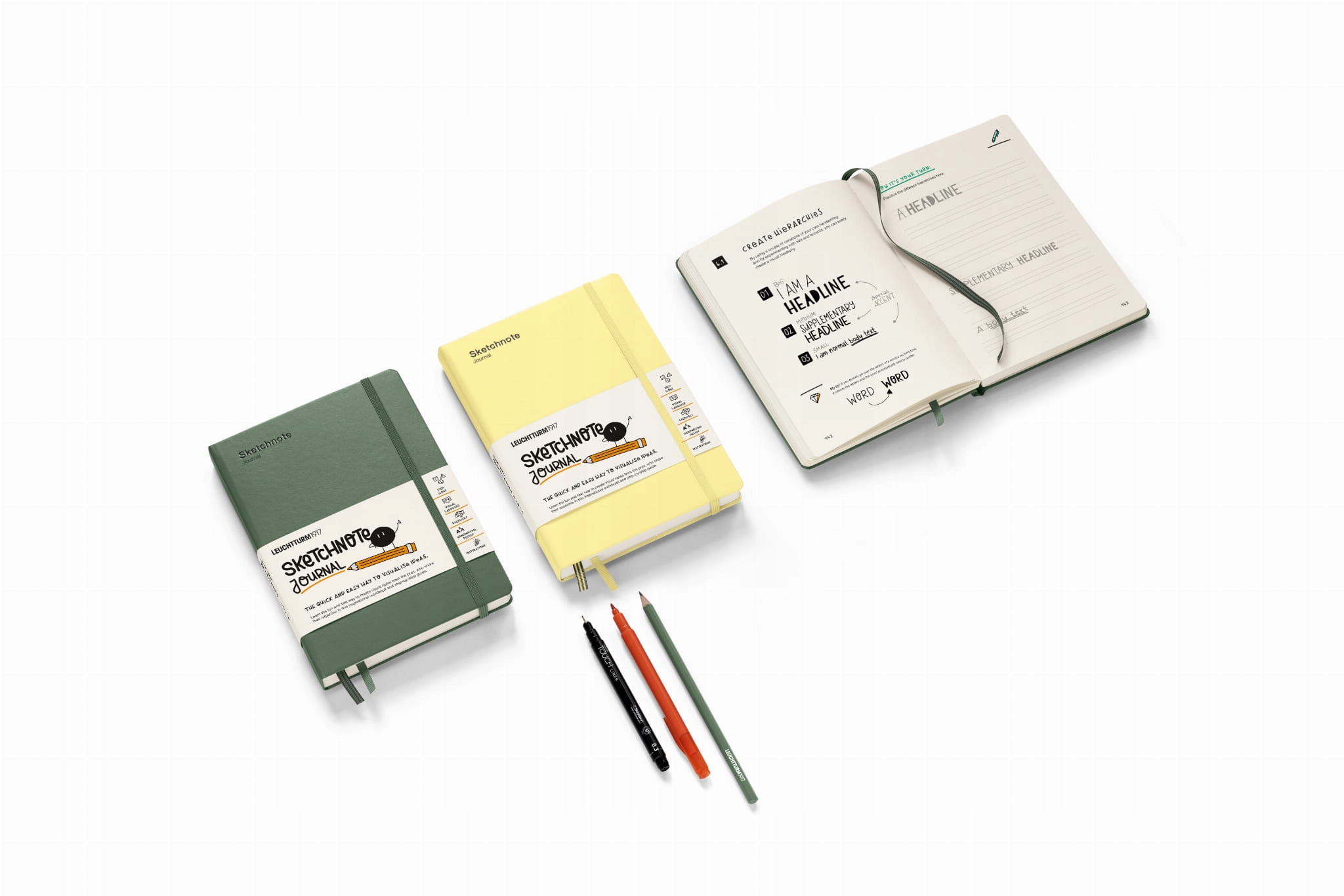 Sketchnote Journal Leuchtturm1917 Olive Rodzaj notes