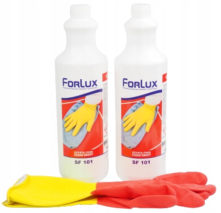 

Forlux Zestaw 2 płynów do mycia fug rękawice