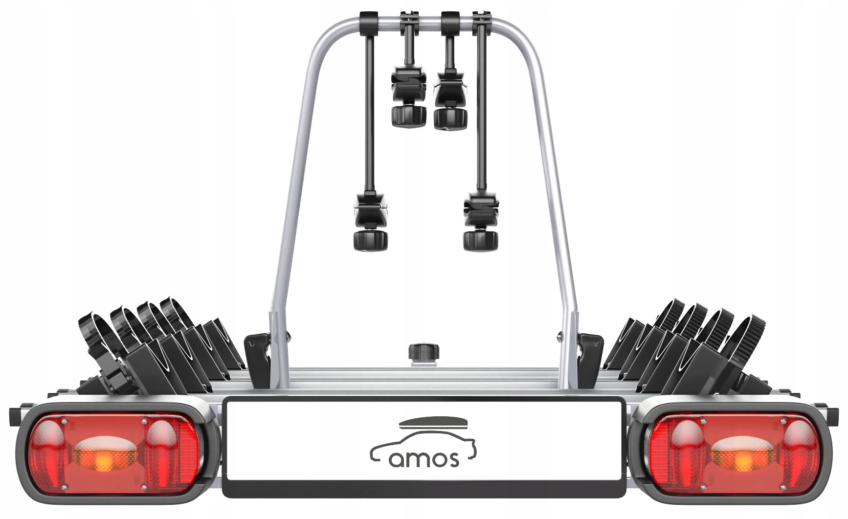 ZAMYKANY BAGAŻNIK ROWEROWY PLATFORMA NA HAK NA 4 ROWERY DO 75kg UCHYLANY Producent AMOS