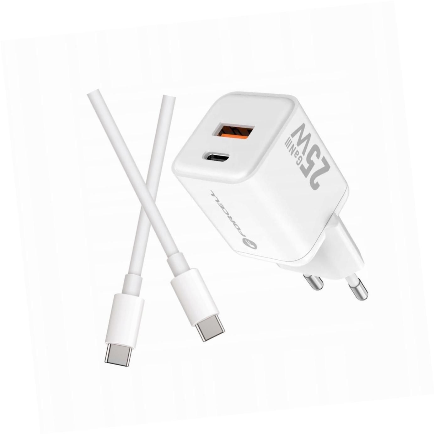 Szybka ładowarka Gan 25W 2 porty z kablem Usb-c do Xiaomi Redmi 13 5G