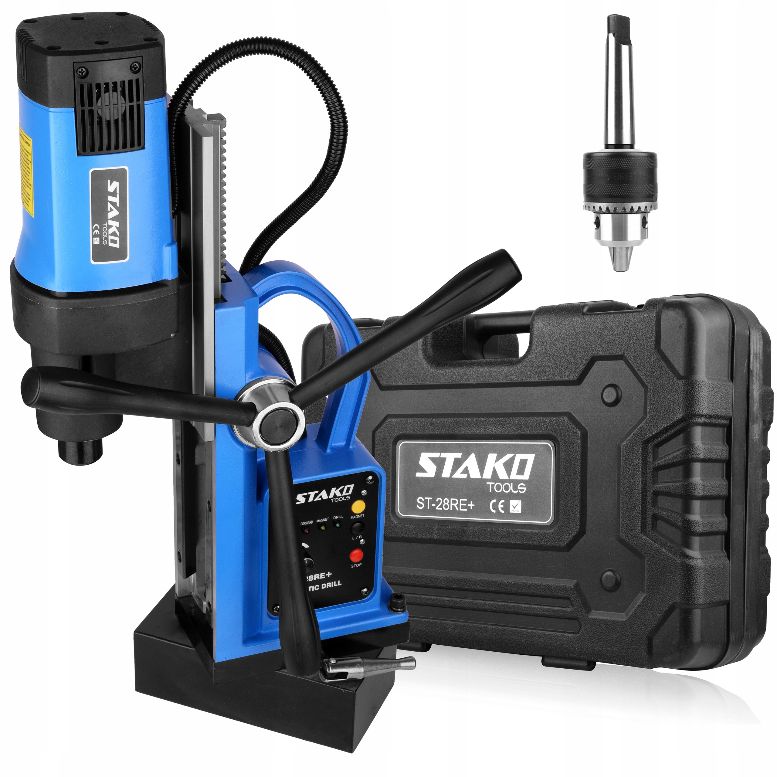 Magnetická vrtačka ST-28RE+ Závitořez FI80mm 1980W MK3 Magnetovka Stako