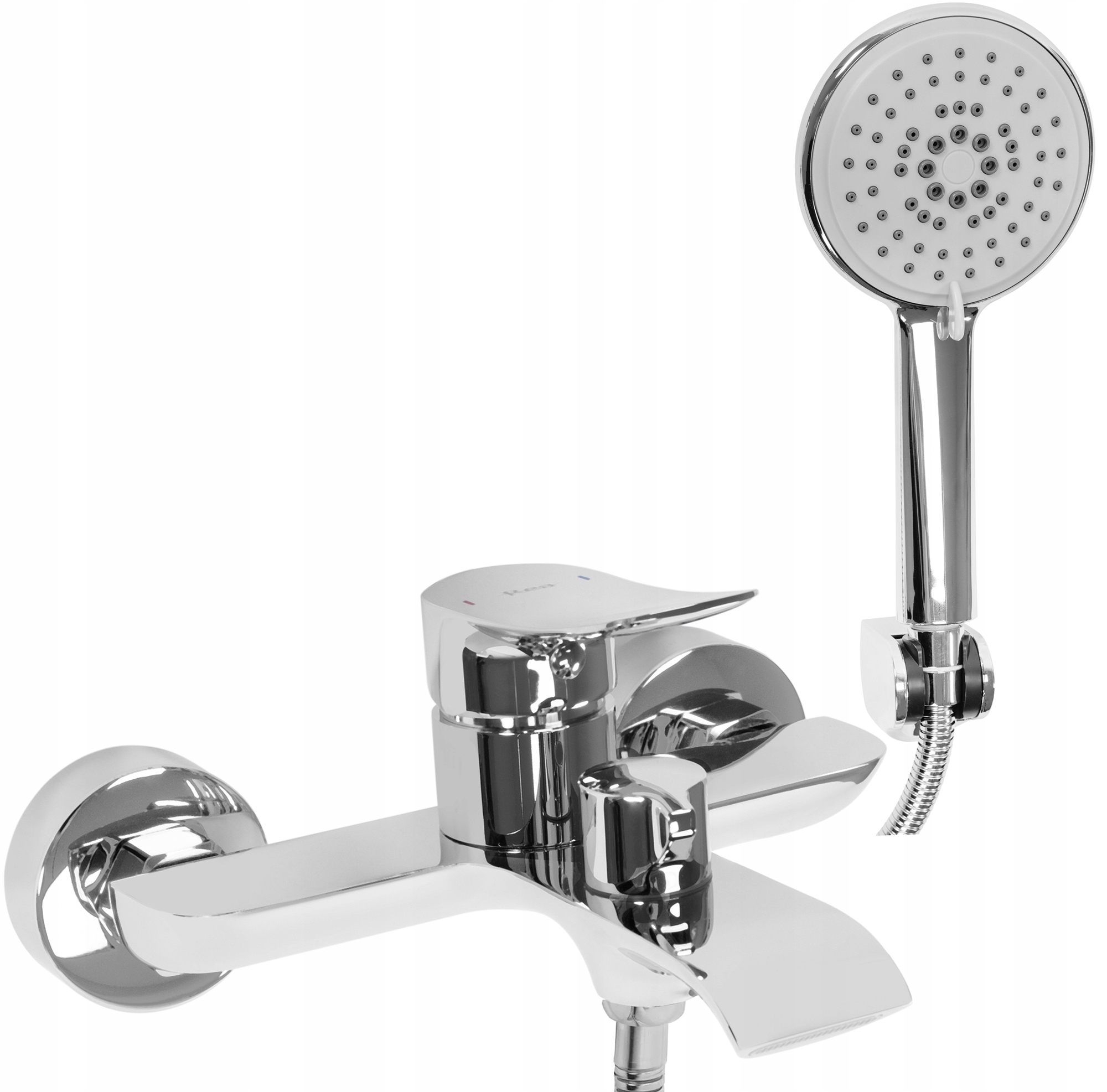 Bateria DART chrom srebrna wannowa ścienna REA