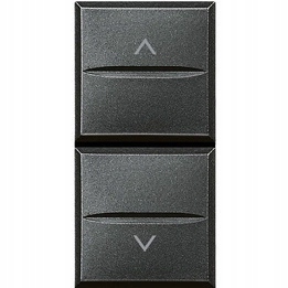 Axolute Tlačítko dvojité s blokováním 1 modul Axial Antracit Bticino HS4037