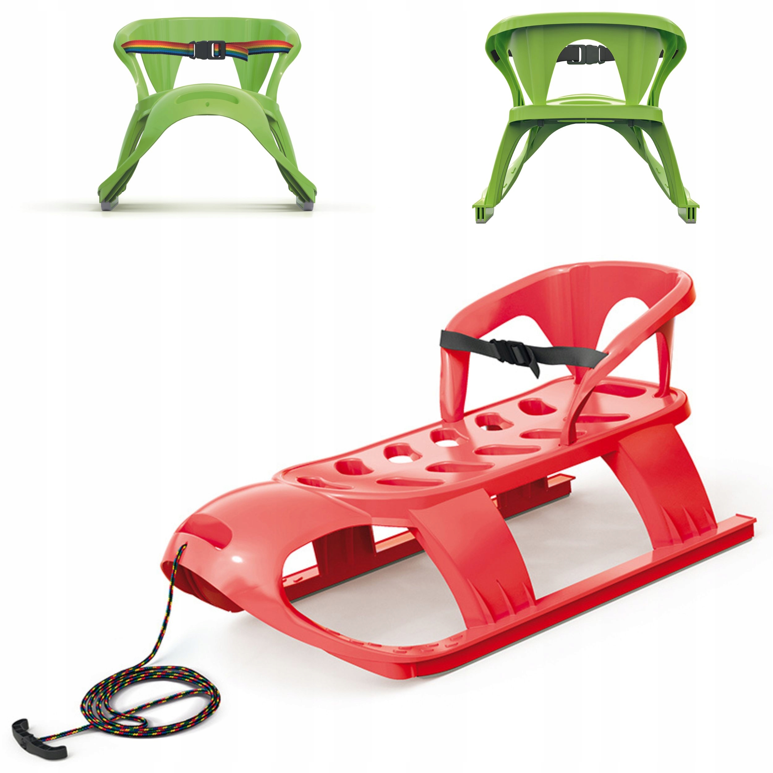 Sanki z oparciem BEZZY SEAT | Czerwony — 6