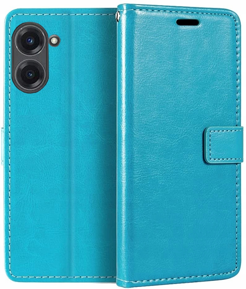 ETUI SKÓRZANE OBUDOWA PORTFEL KABURA do REALME 10 +SZKŁO 9H Kolekcja 3NK ETUI I SZKŁO OBUDOWA