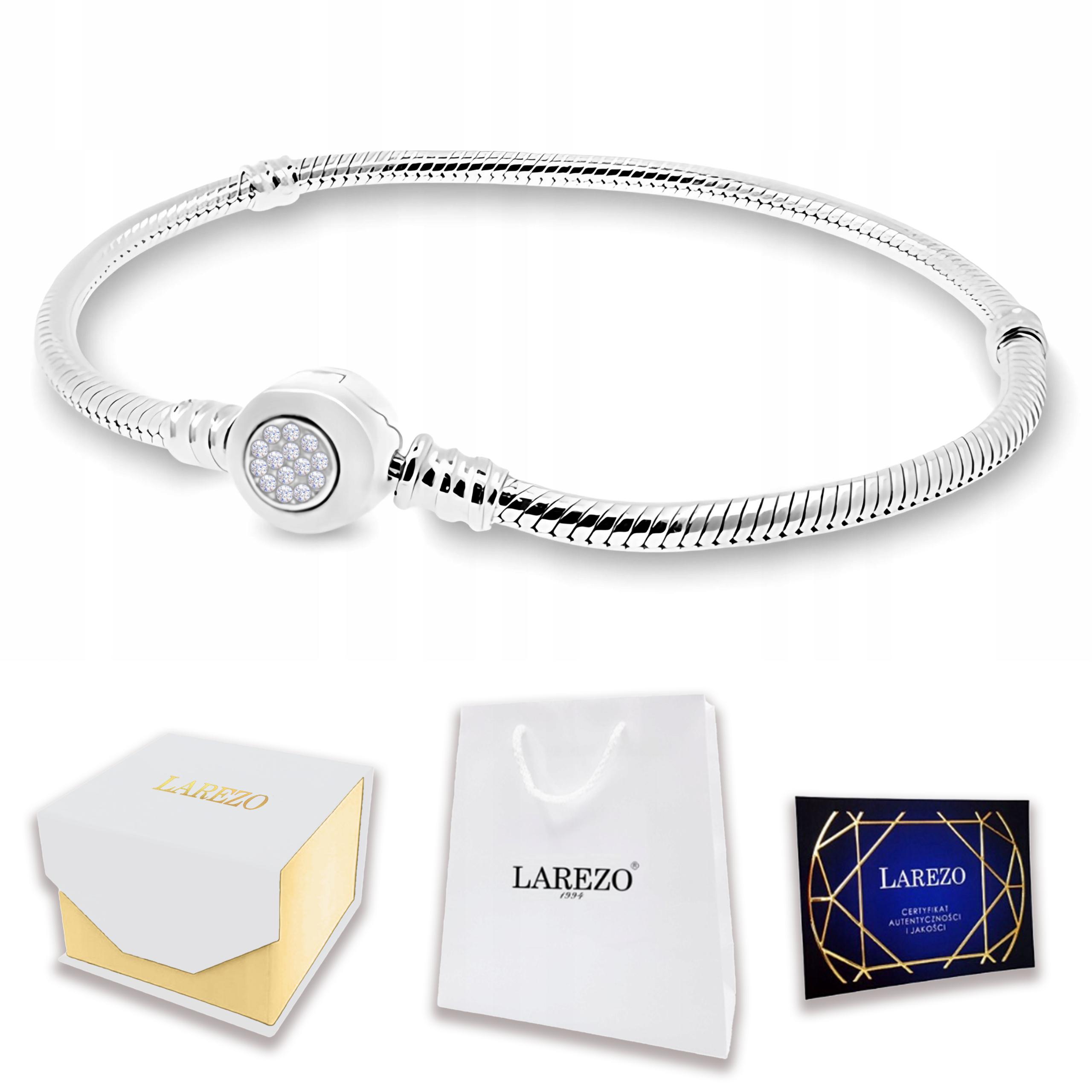 Stříbrný náramek 17 cm Modulární Zirkony Charms Přívěsek Stříbro 925