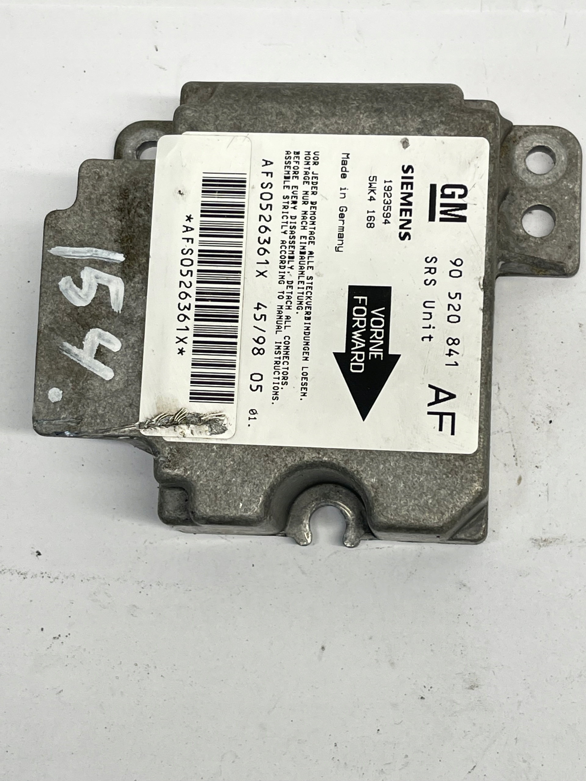 modulo airbag OPEL ASTRA G 90520841AF
