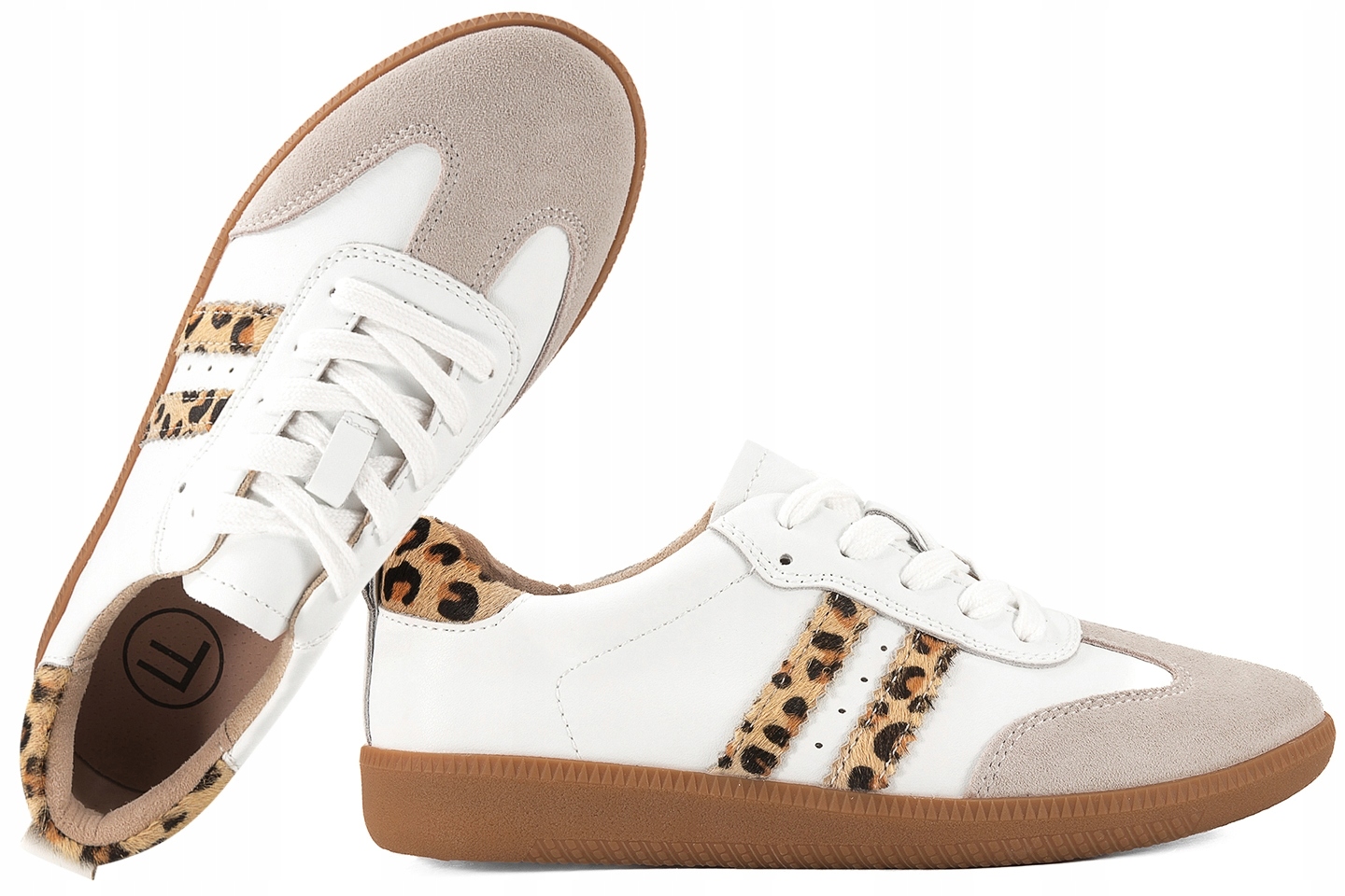 Filippo DP7508 Dámské Kožené Polobotky Sportovní Tenisky bílá 36