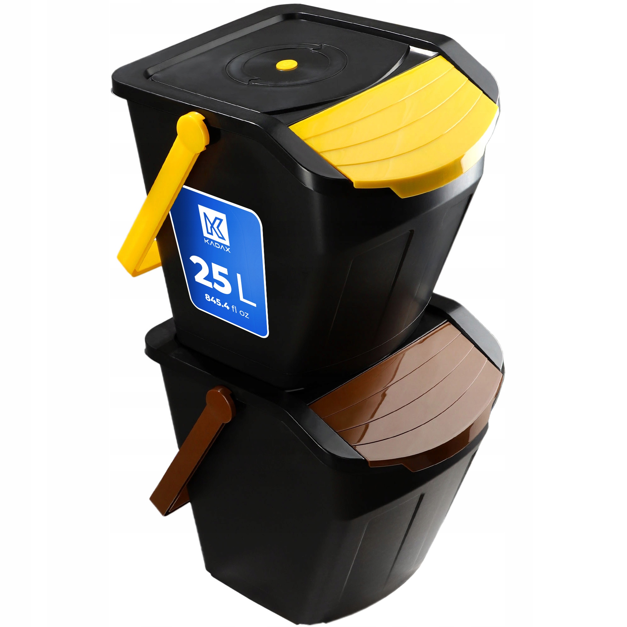 Levně Odpadkový Koš Odpadková Nádoba Na Třídění Sada 2ks 25L Odpadkový Koš Kontejner