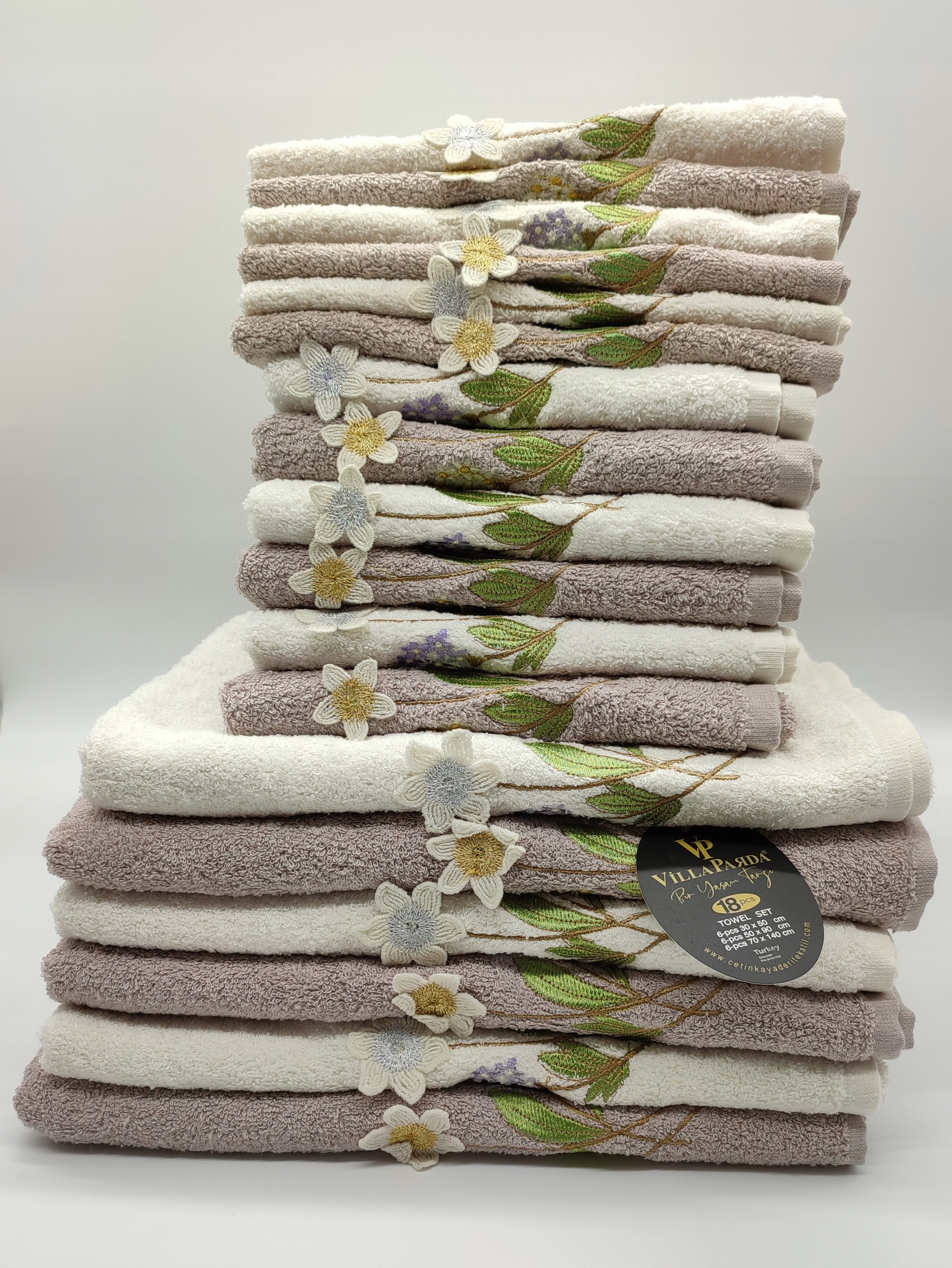 18-dielna sada uterákov 100 % bavlna