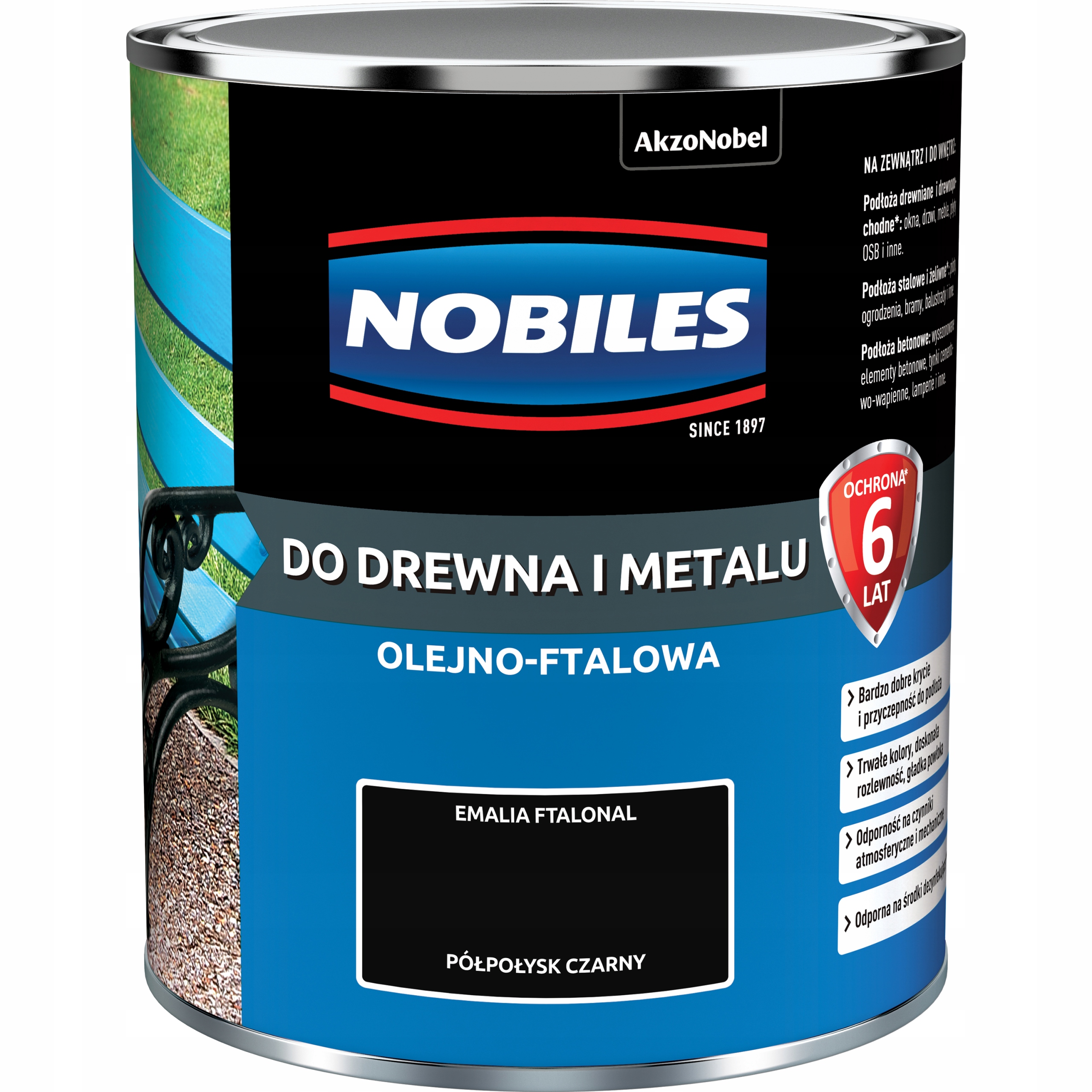 

Nobiles Ftalonal Farba Czarna półpołysk 0,7L