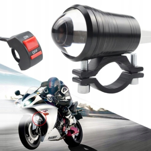 2x HALOGENY MOTOCYKLOWE LAMPY REFLEKTORY LED U1 Producent inny