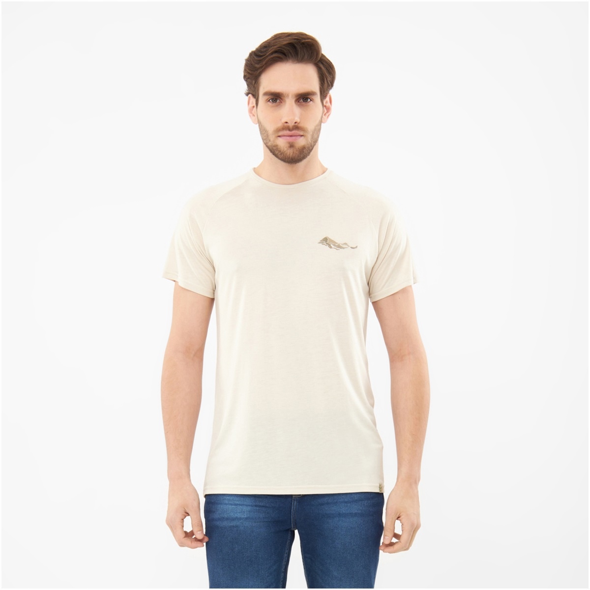 Pánské tričko z bambusu Viking Likelo béžová L