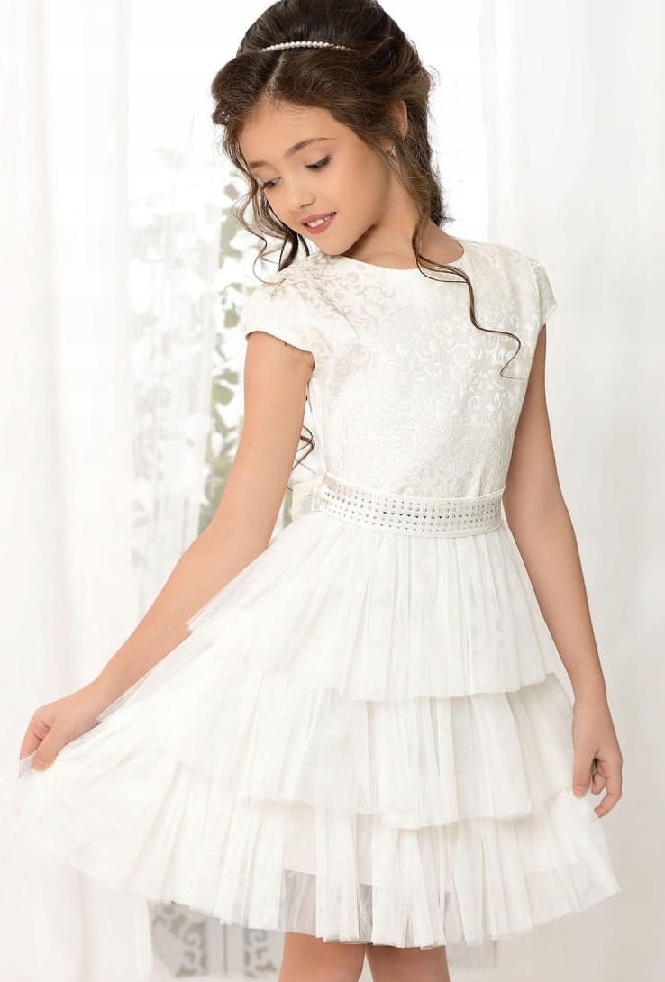 SUKIENKA KOMUNIJNA ECRU na przebranie po komunii rozmiar 152 Marka bez marki