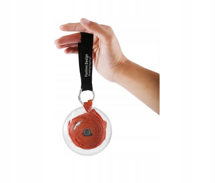 

Materiałowa zwijana torba na zakupy - czerwona