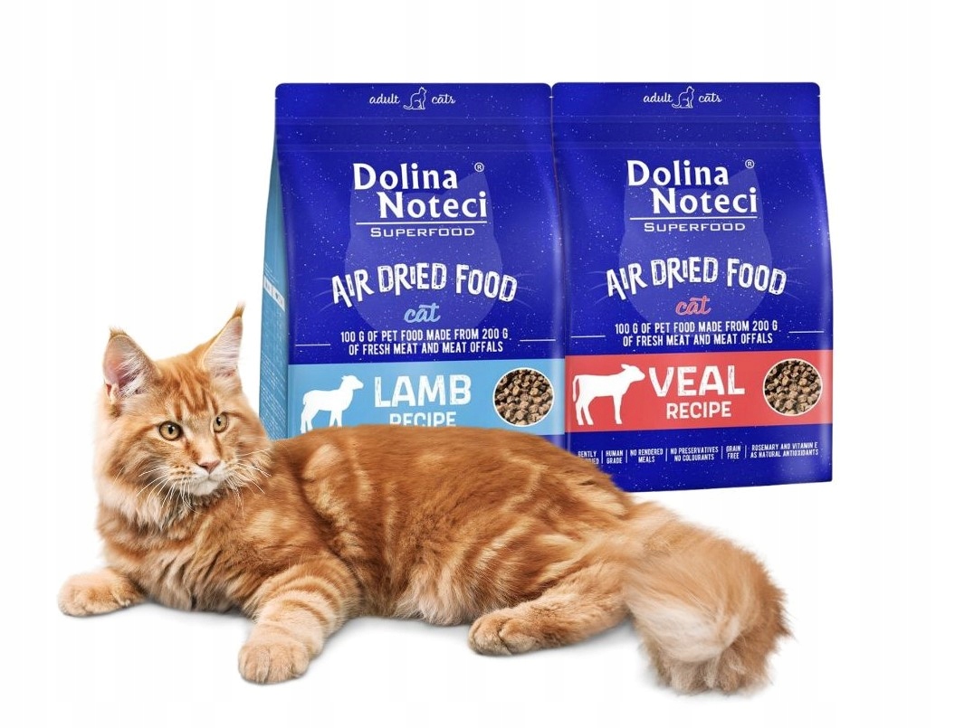 Dolina Noteci Superfood suché krmivo pro kočky 2x1kg jehněčí a telecí