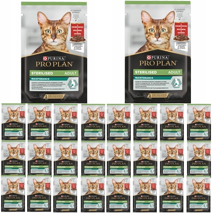 Levně Purina Pro Plan Cat Sterilised Hovězí omáčka 26x85 g