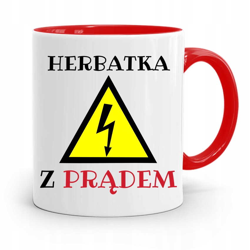 

Kubek Czerwony Dla Elektryka Herbatka Z Prądem