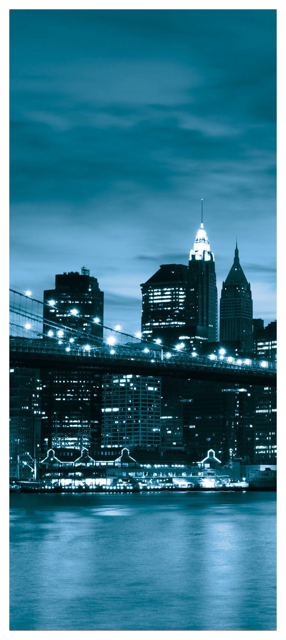 Samolepka Fototapeta Brooklynský most v noci New York světla 91x211