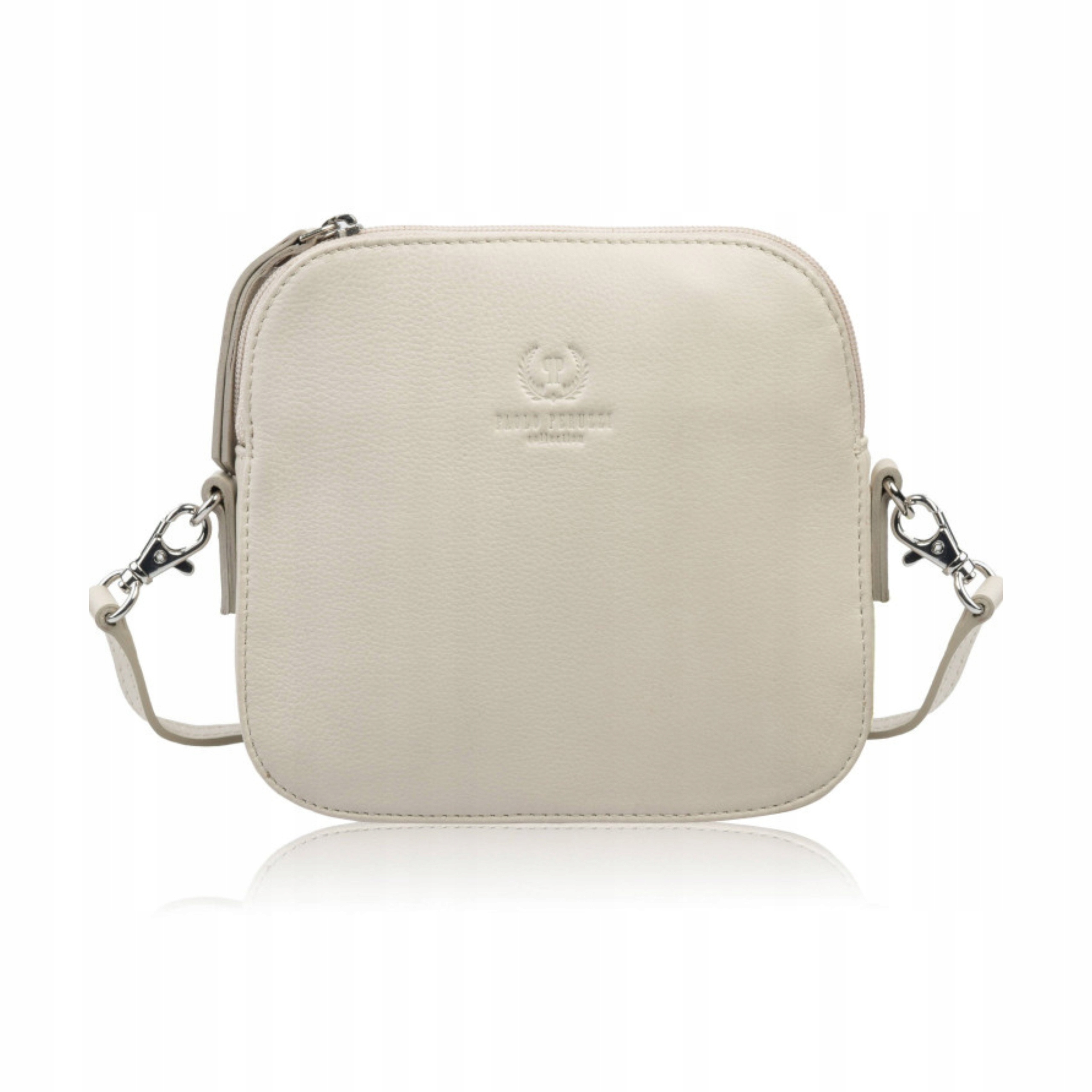 Malá dámská kabelka přes rameno Crossbody Kožená Paolo Peruzzi Béžová