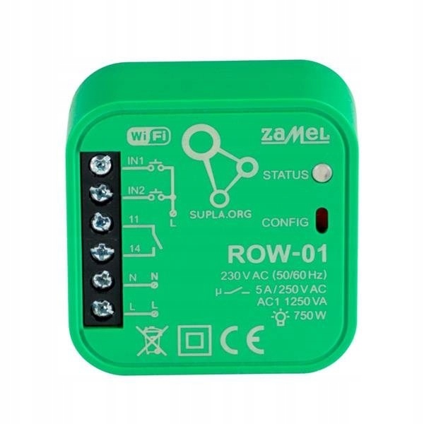 

Sterownik 1-kanałowy 230V ROW-01 Supla