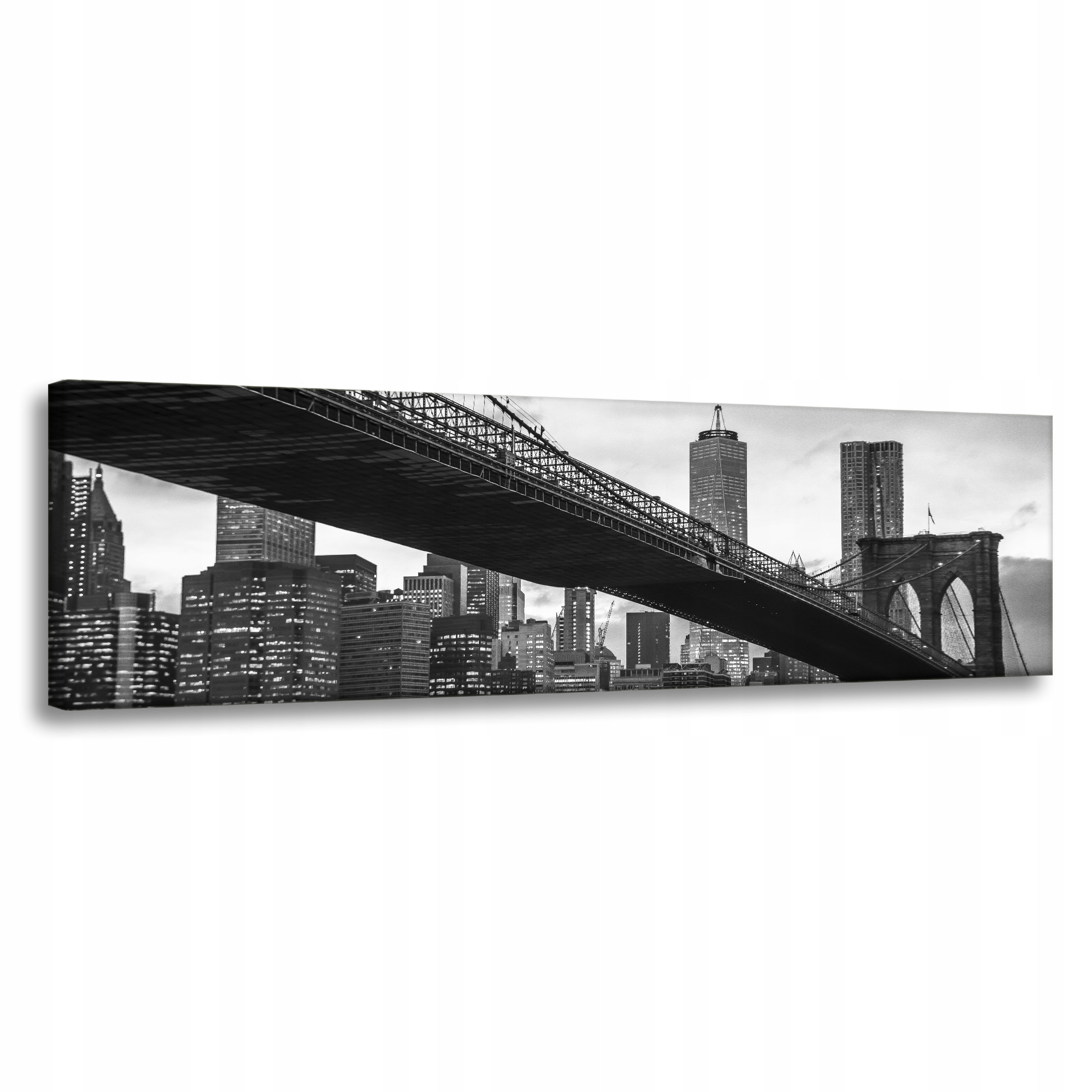 Obraz na plátně Architektura Manhattan most černobílý 135x45 cm
