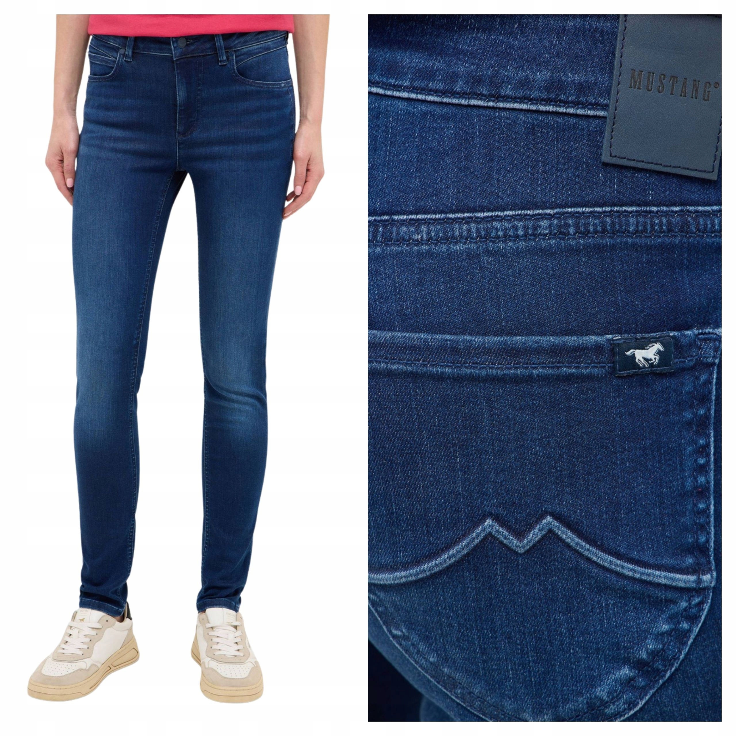Dámské džínové kalhoty Mustang Shelby Skinny Fit Modré W28 L30